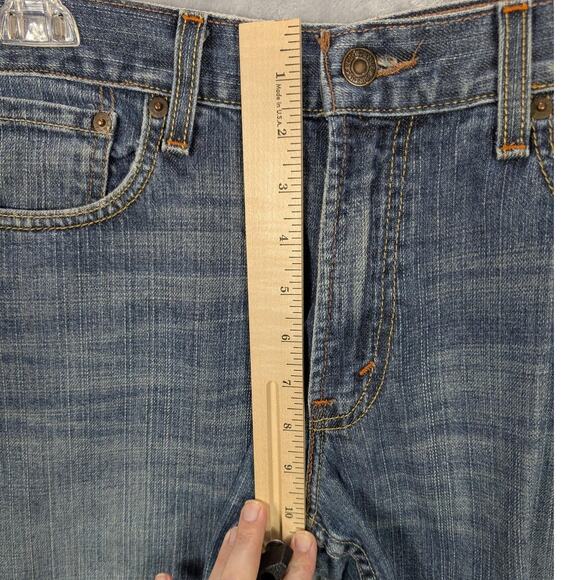 Levis 527 Jeans Mens 33x30 Blue Denim Low Boot Cut Zip Fly Medium Wash Classic - Picture 4 of 14